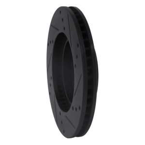 Lexus CT200H Brake Rotor (1) - Front Left - R1 Concepts - Drilled & Slotted - Black - `10-`17